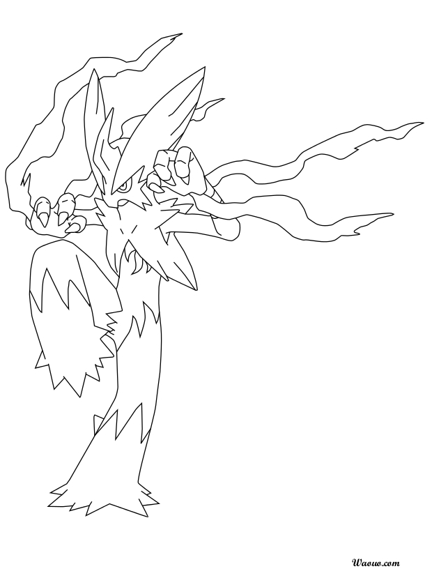 Mega Brasegali Pokemon coloring page