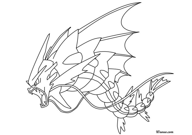 Mega Leviator Mega Pokemon coloring page