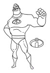 Mr Indestructible coloring page