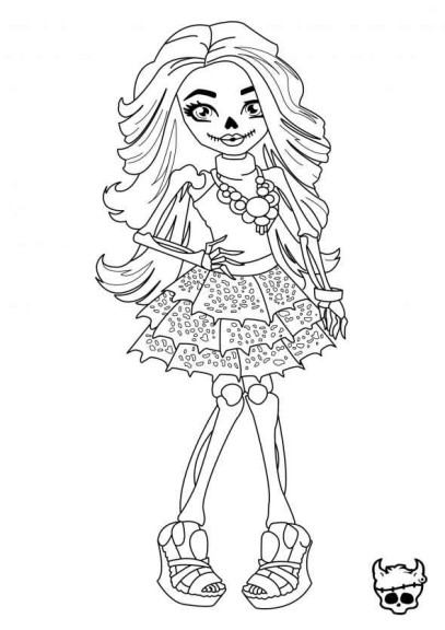 Disegno di Di una ragazza di Monster High da colorare