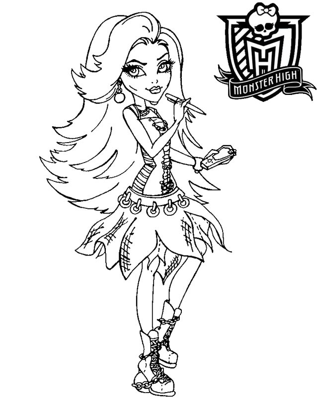 Coloriage Monster High Spectra
