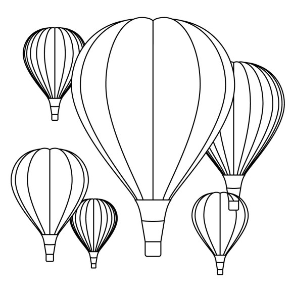 Hot Air Balloon coloring page