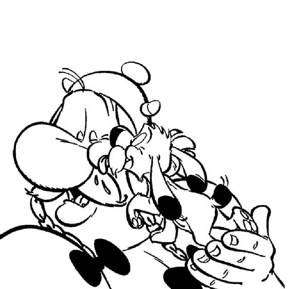 Obelix And Idefix coloring page