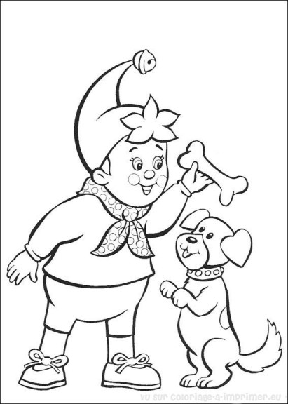 Noddy And His Dog coloring page