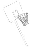 Disegno di Canestro da basket da colorare