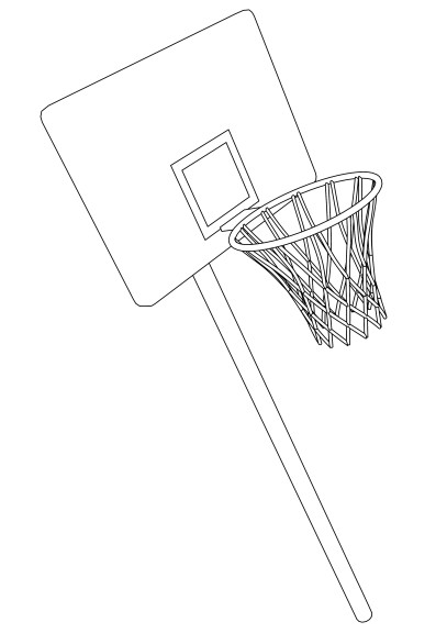 Disegno di Canestro da basket da colorare