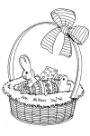 Free Easter Basket coloring page