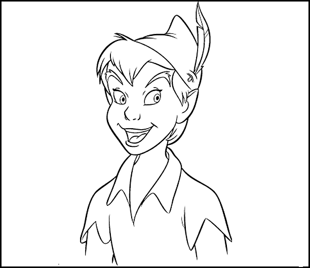 Character Peter Pan coloring page