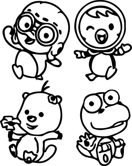 Pororo Characters coloring page