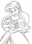 The Little Mermaid And A Rabbit coloring page