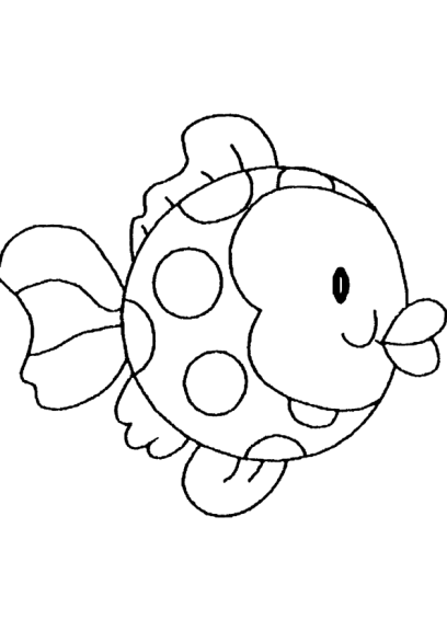 Coloriage poisson d'avril