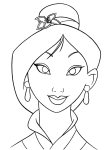 Coloriage princesse Mulan