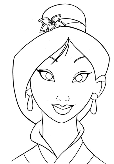 Coloriage princesse Mulan