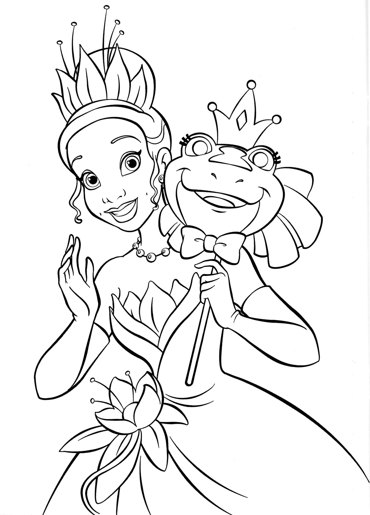 Coloriage princesse Tiana