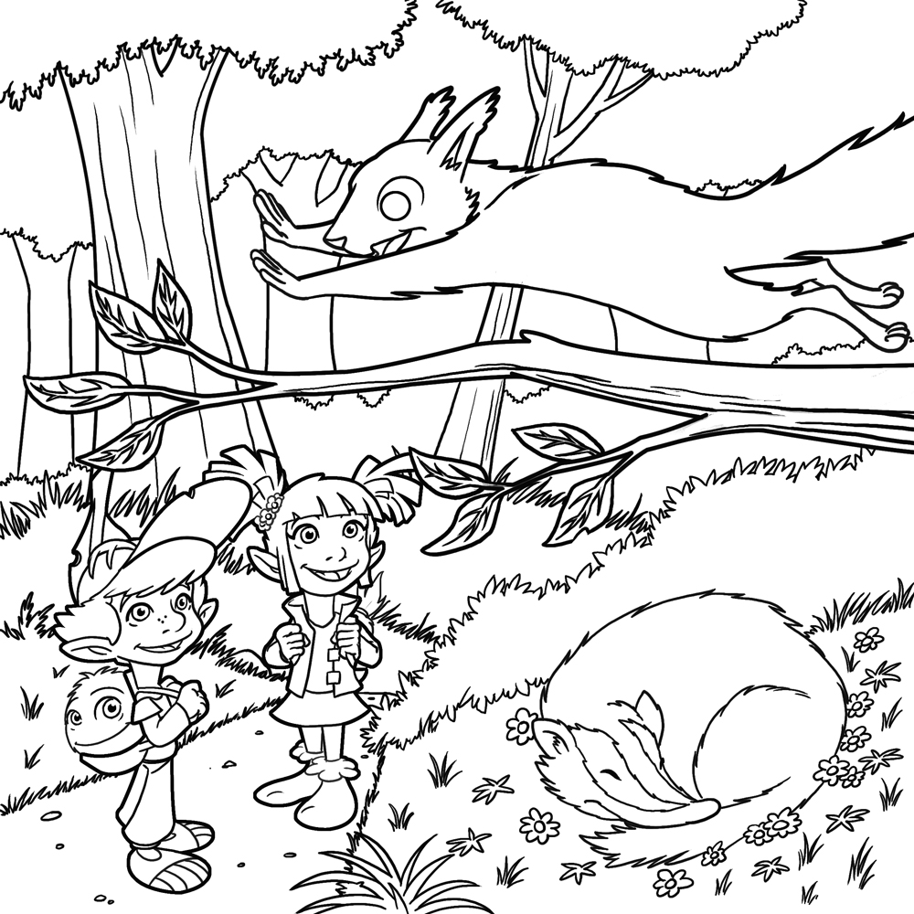 Walk In The Forest coloring page