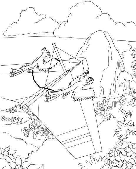 Coloriage Rio deltaplane