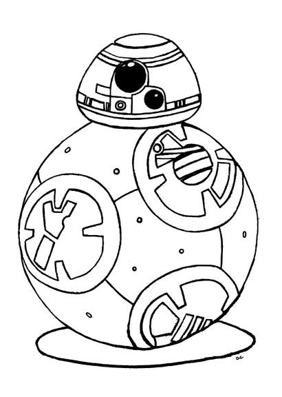 Disegno di Bb 8 Star Wars Robot da colorare