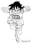 Coloriage Sangohan en colere