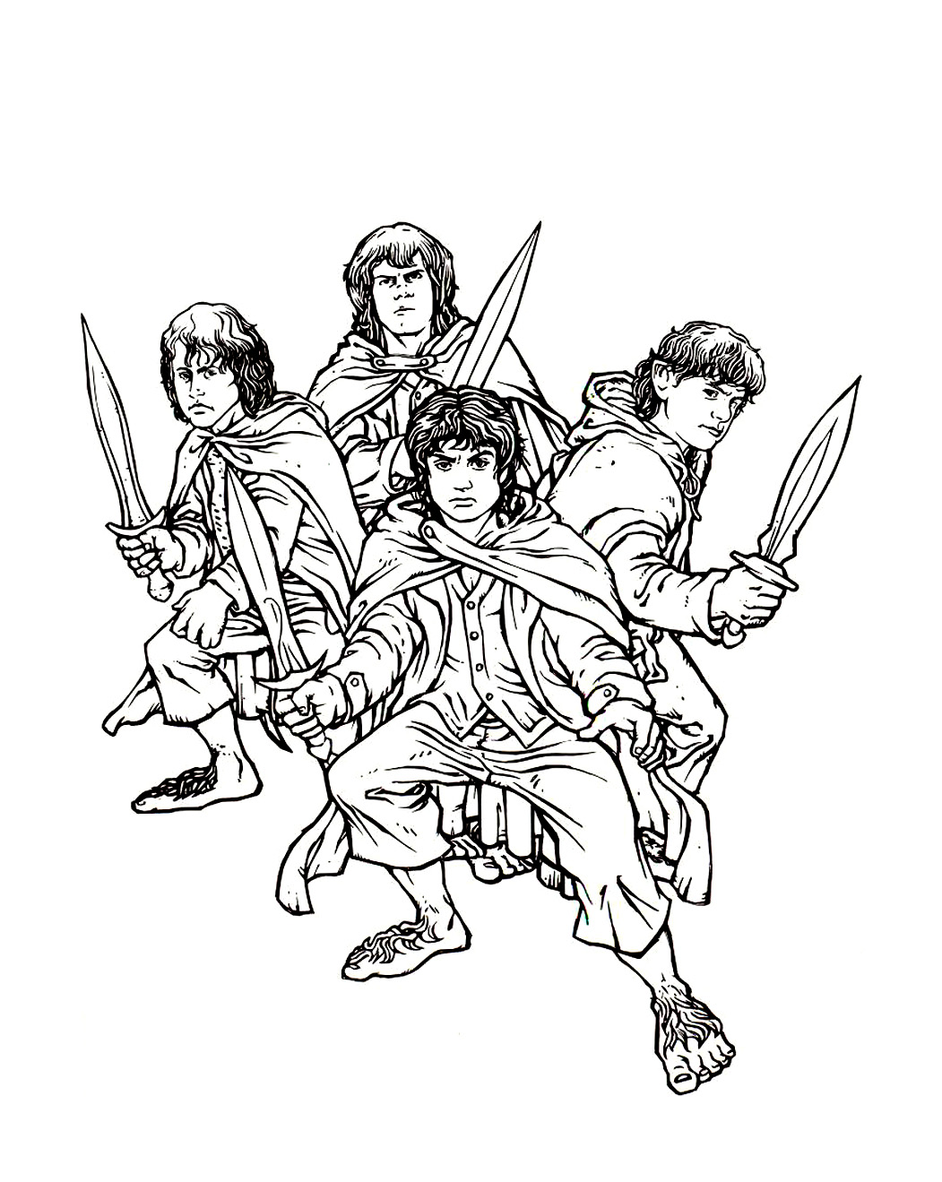 Lord Of The Rings Hobbits coloring page