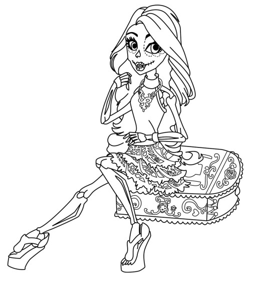 Skelita Calaveras coloring page