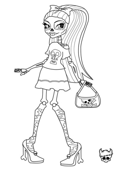 Disegno di Skelita Monster High da colorare