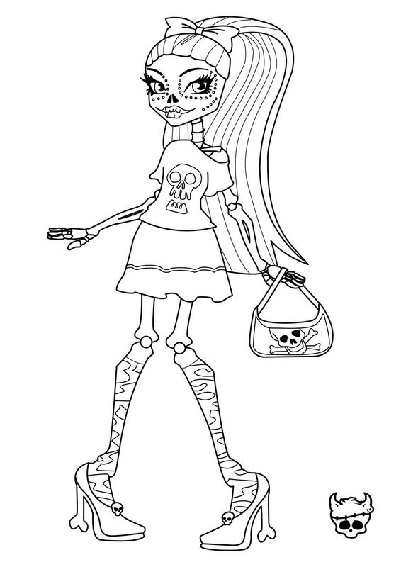 Disegno di Skelita Monster High da colorare