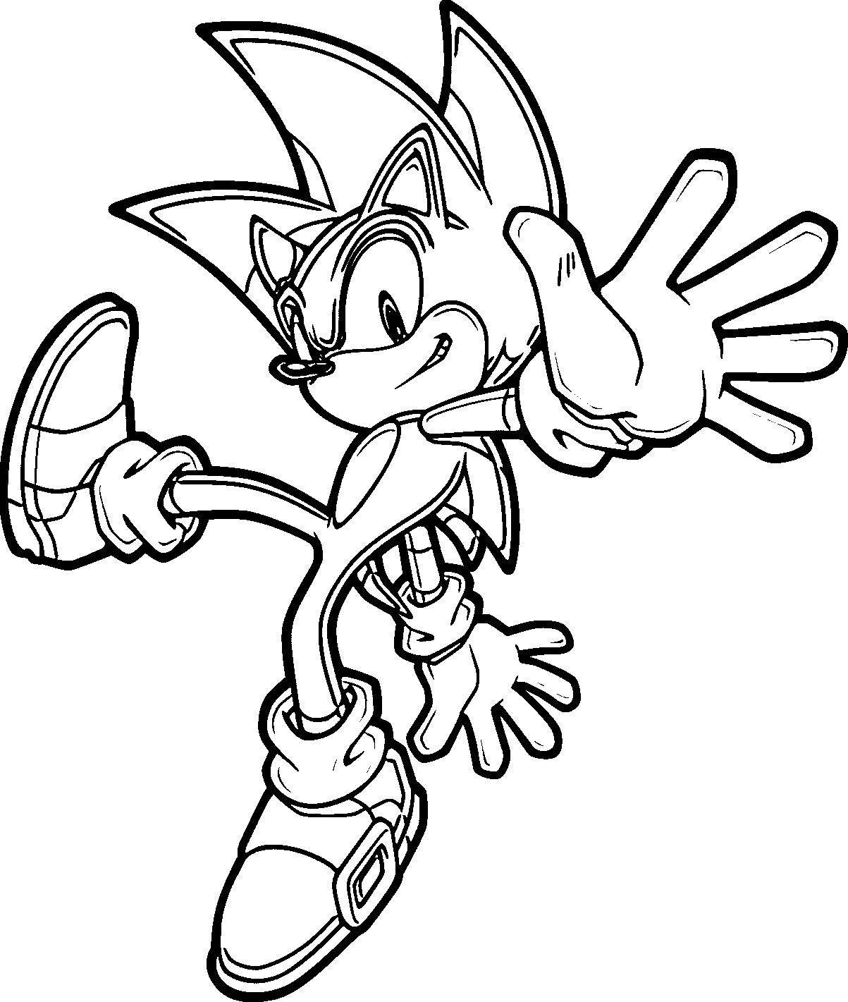 Disegno di Sonic il riccio da colorare
