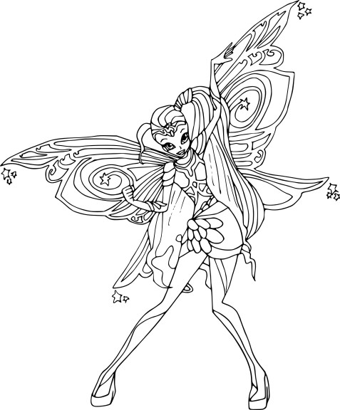 Stella Bloomix Winx coloring page
