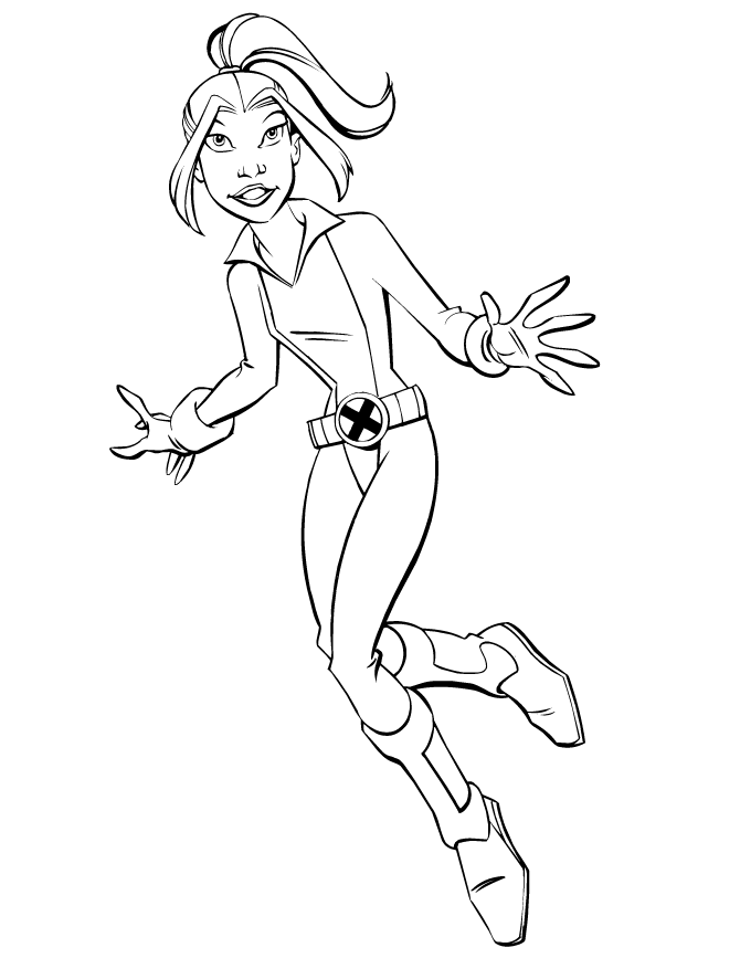 Storm X Men coloring page