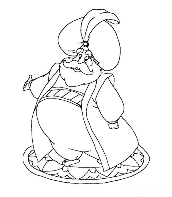 Sultan Aladdin coloring page