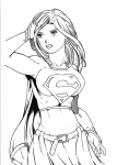 Coloriage Supergirl femme hero
