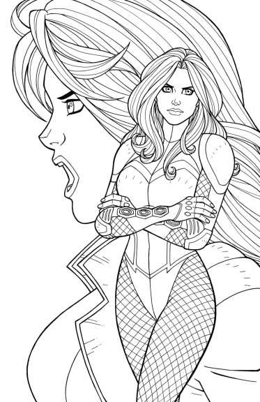 Superhero Black Canary coloring page