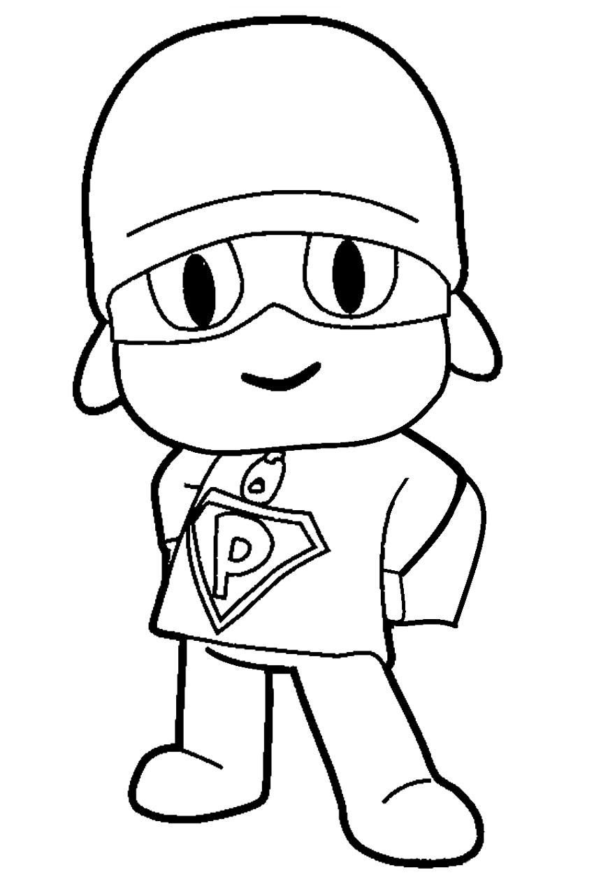 Super Pocoyo coloring page