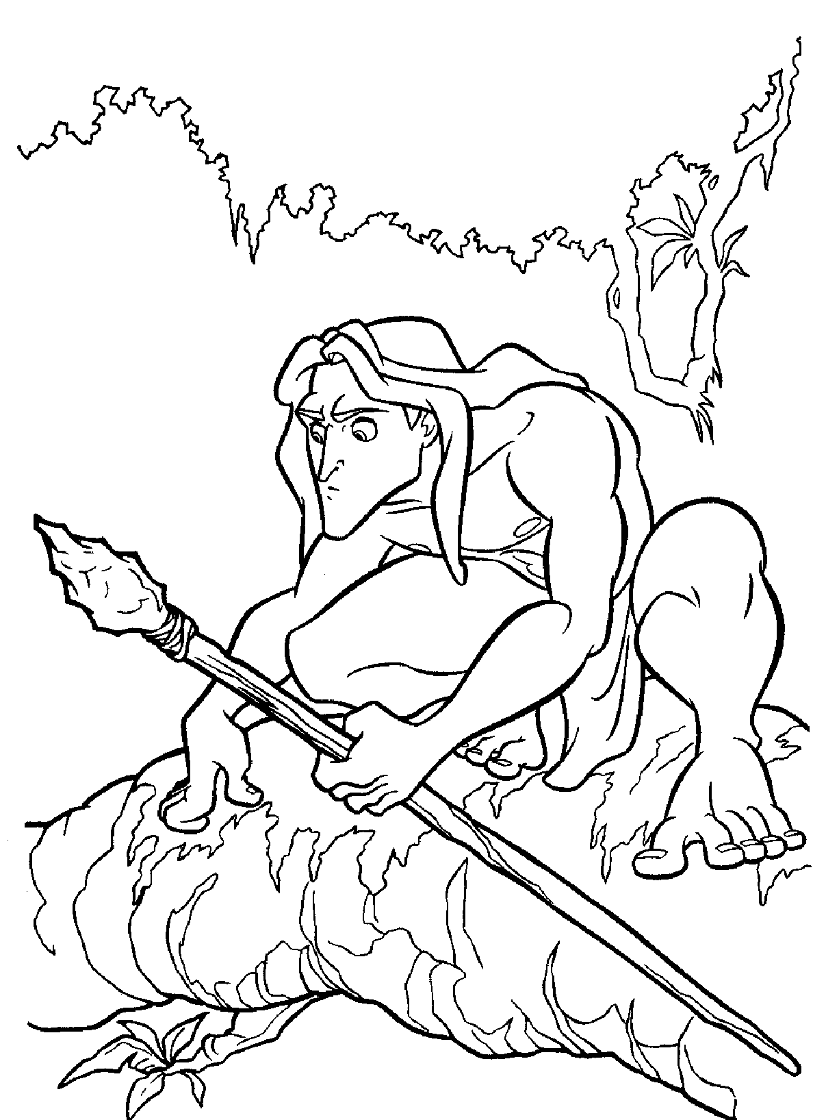 Tarzan In The Jungle coloring page