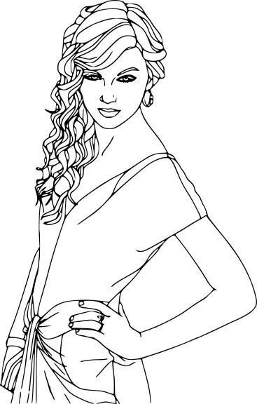 Coloriage Taylor Swift