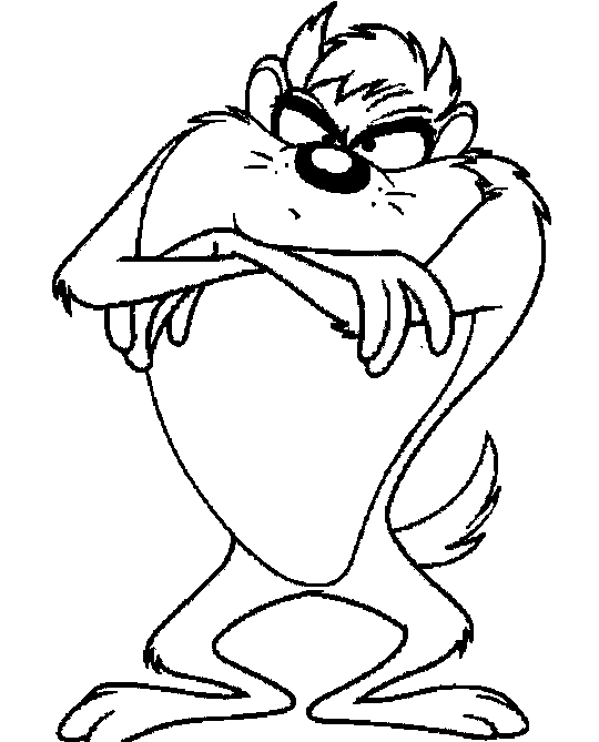 Taz coloring page