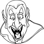 Coloriage tete de vampire