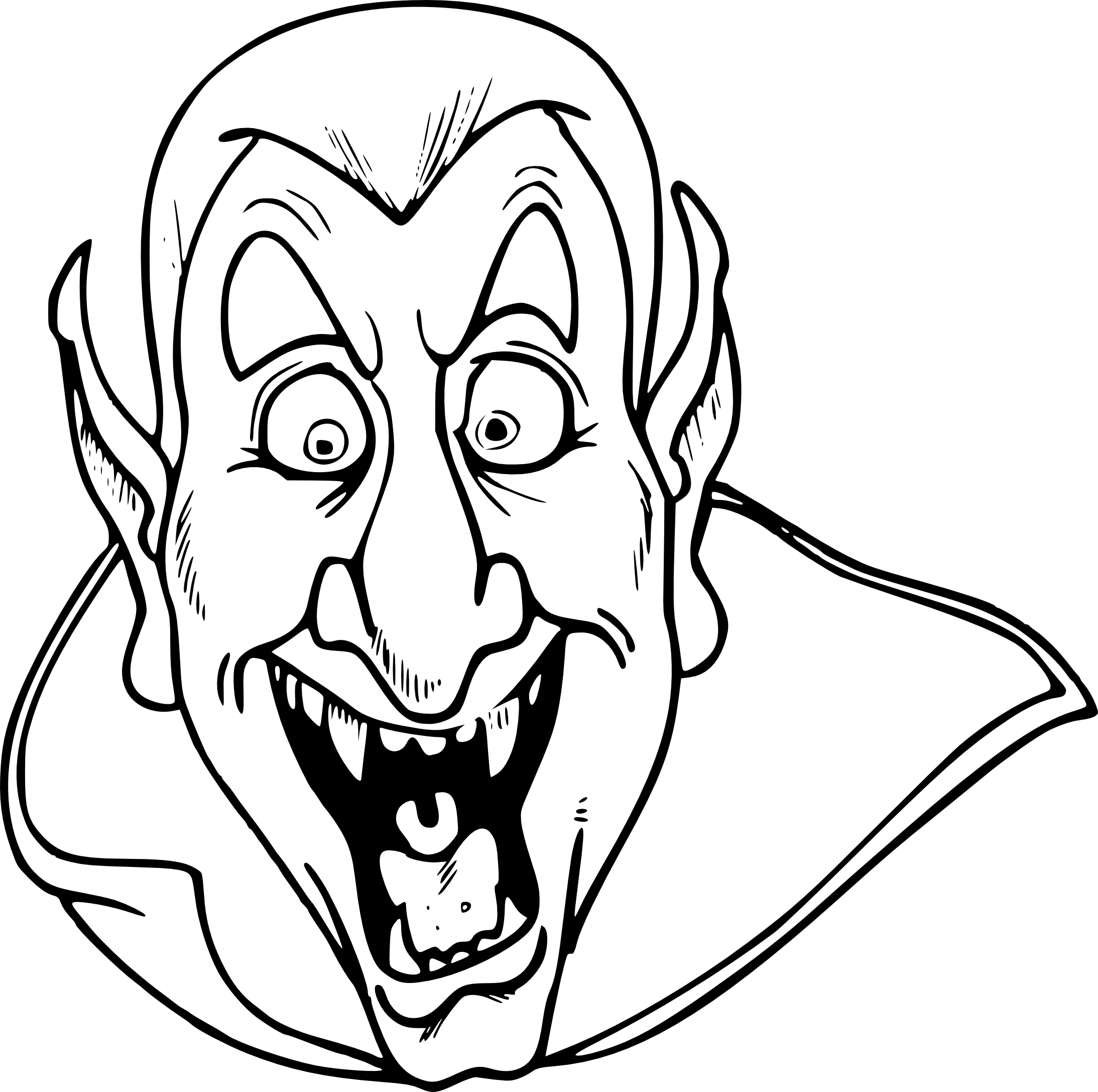 Vampire Head coloring page