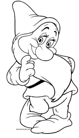 Shy Of The 7 Dwarfs coloring page