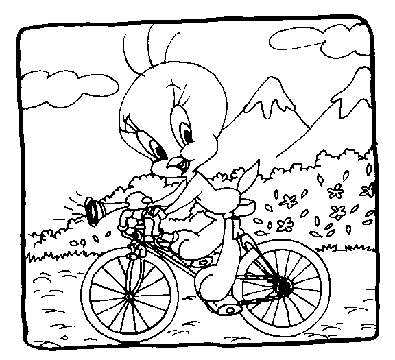 Titi On A Bike coloring page