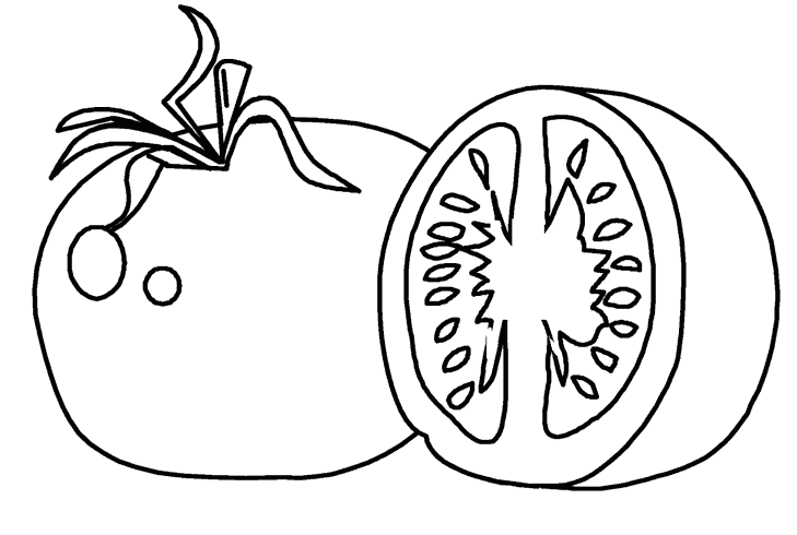 Tomato coloring page