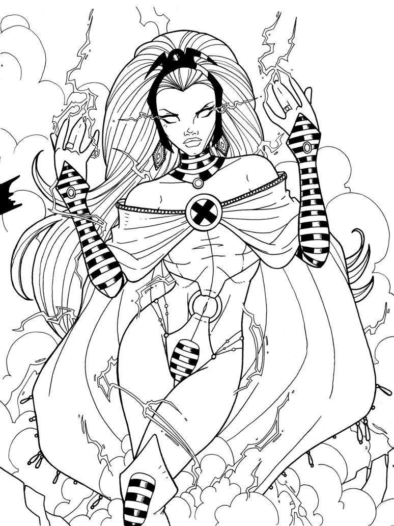 Coloriage tornade x men