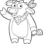 Cow Dora The Explorer coloring page