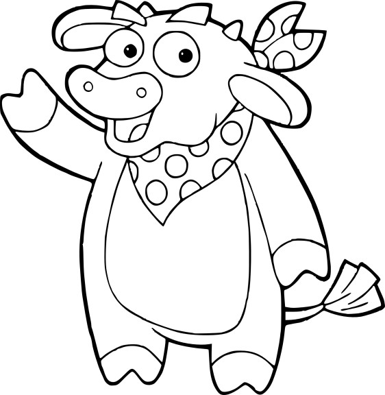 Cow Dora The Explorer coloring page