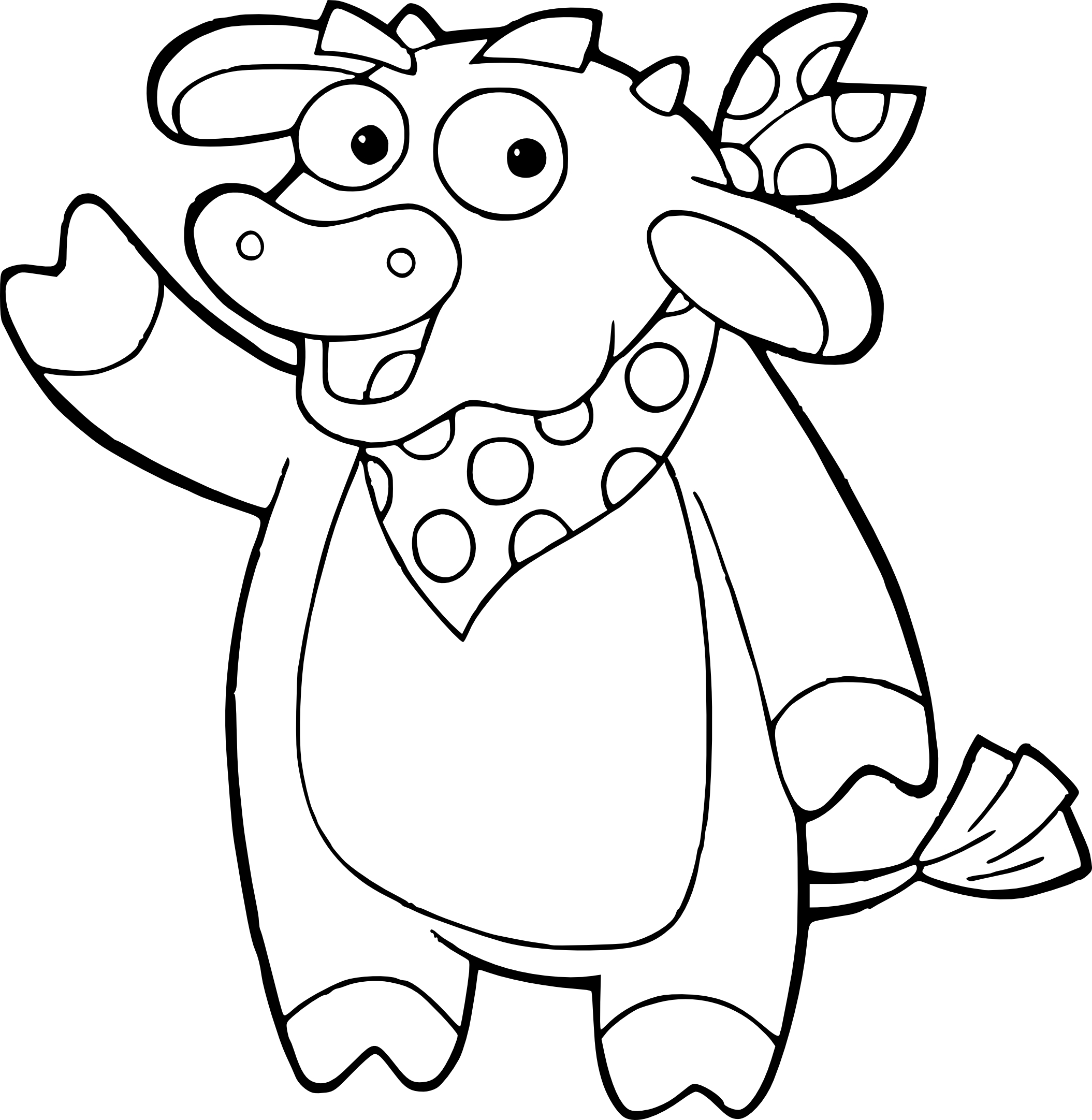 Coloriage vache Dora l'exploratrice