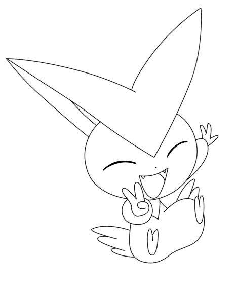 Victini Pokemon coloring page