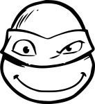 Ninja Turtle Face coloring page