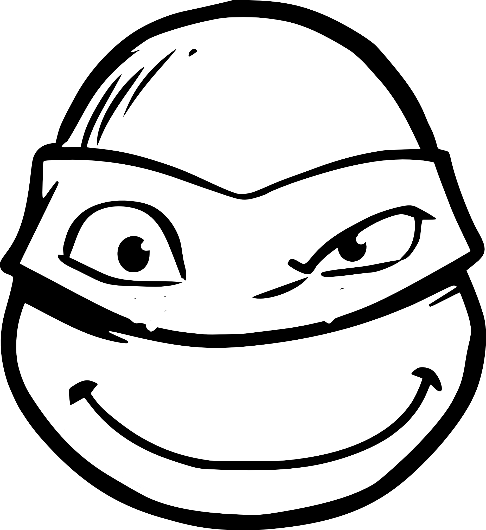 Ninja Turtle Face coloring page