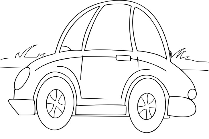 Free Child Car coloring page