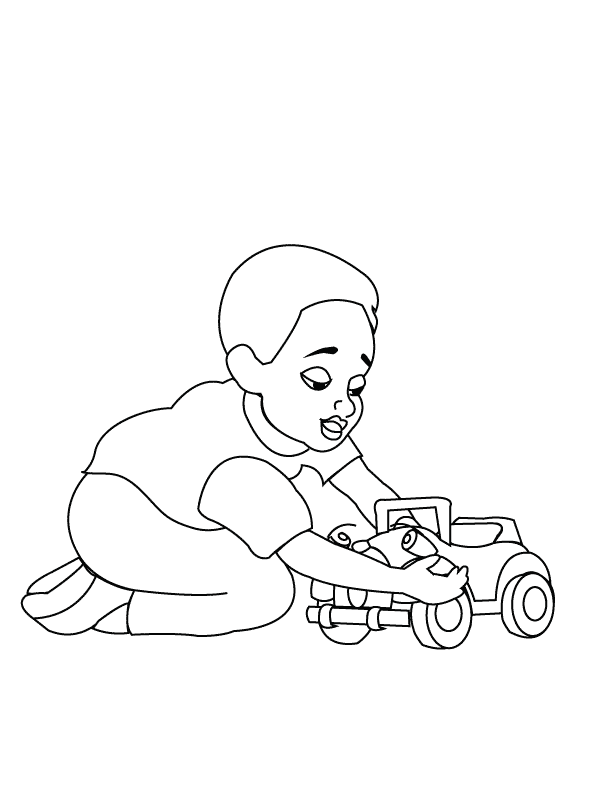 Childs Car coloring page